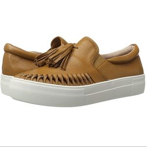 JSlides Brown Suede “Aztec” Sneaker